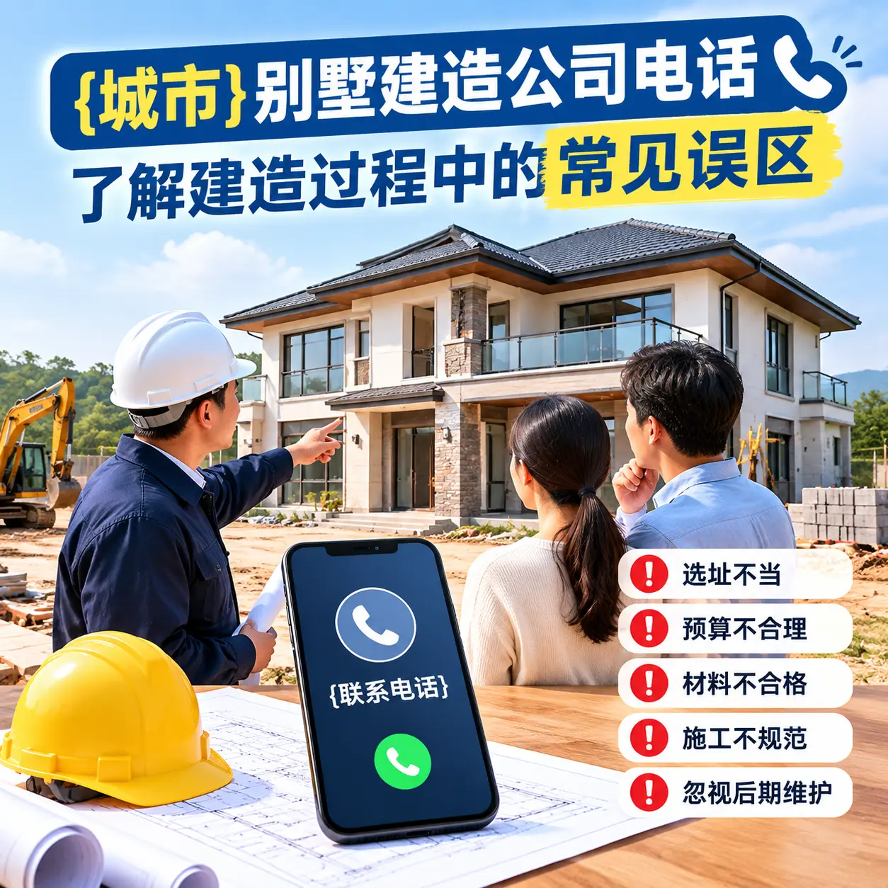 黔南别墅建造公司电话，了解建造过程中的常见误区